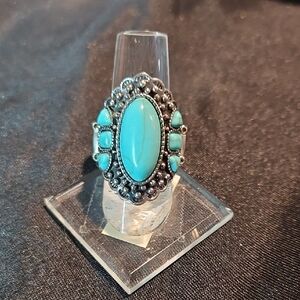 Turquoise Silver Women's Ring